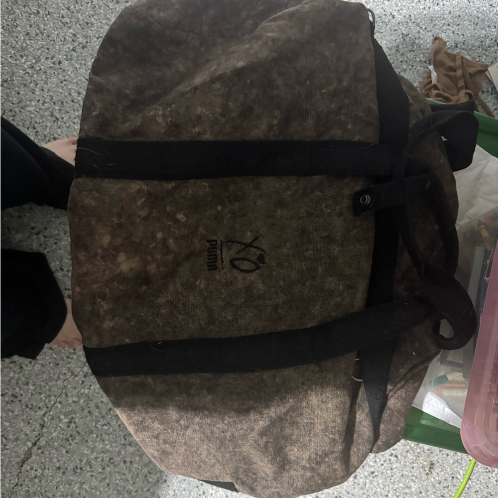 Puma Black and Brown Duffel Bag